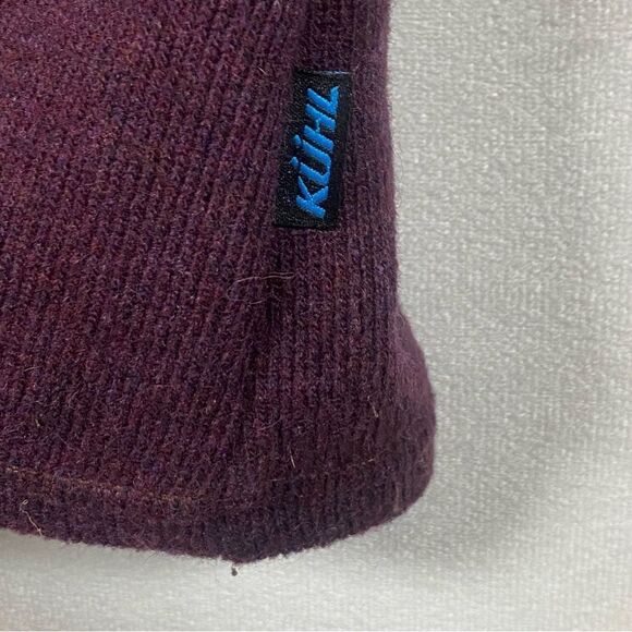 Kuhl Chanti Fleece 1/4 Zip Long Sleeve Wool Blend Pullover Wine Color Size XL - Picture 8 of 12